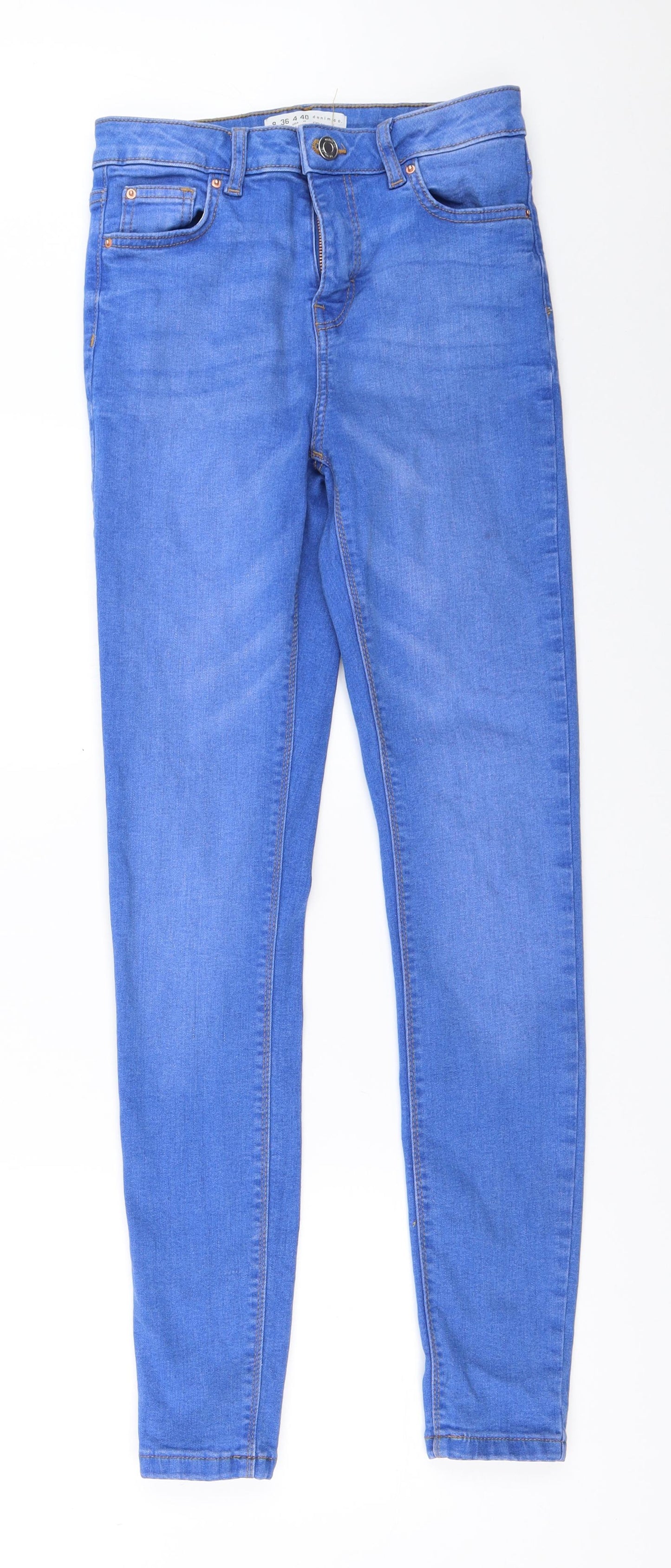Primark Womens Blue  Denim Skinny Jeans Size 8 L29.5 in