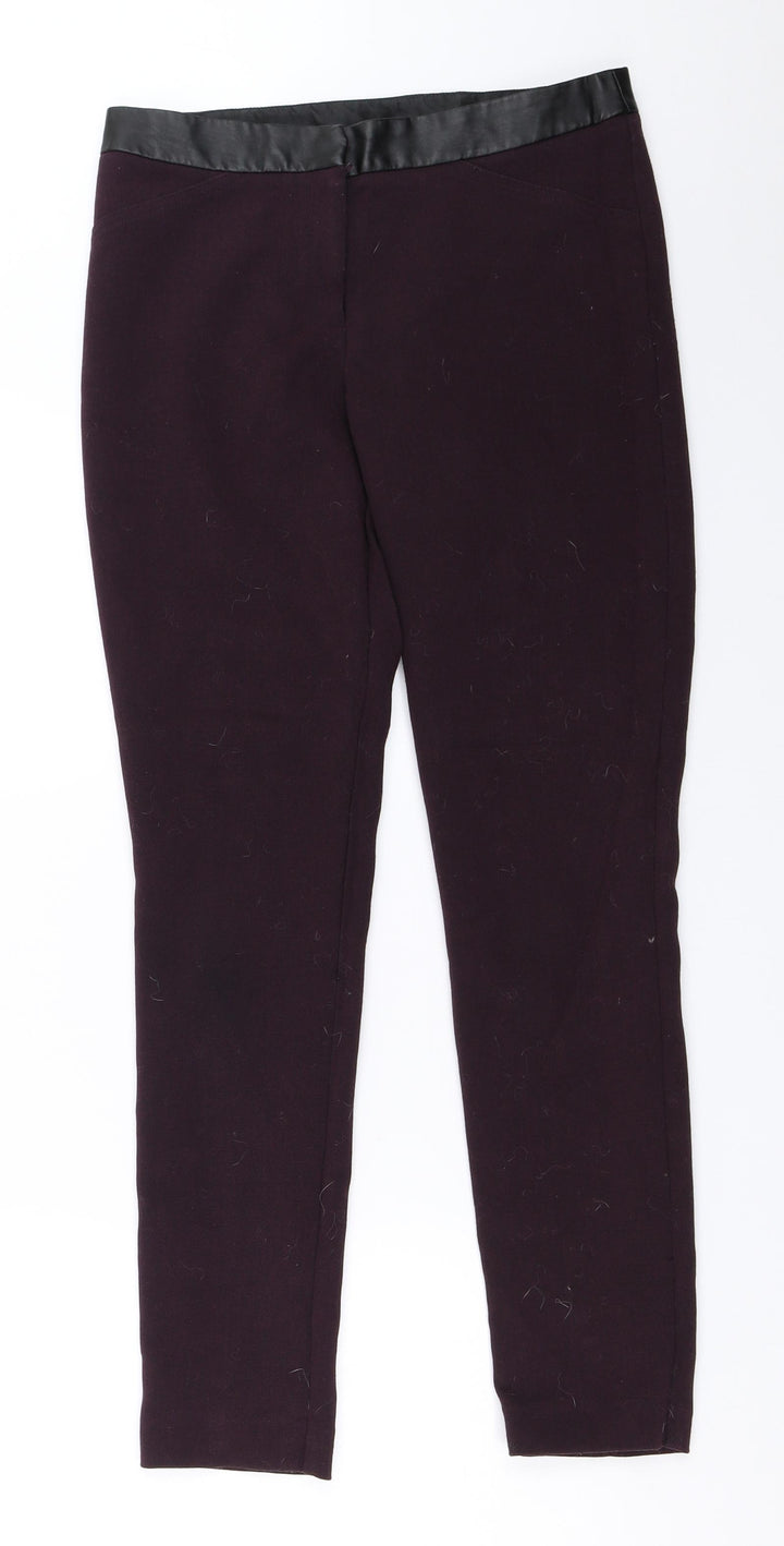 New Look Womens Purple   Trousers  Size 8 L28 in
