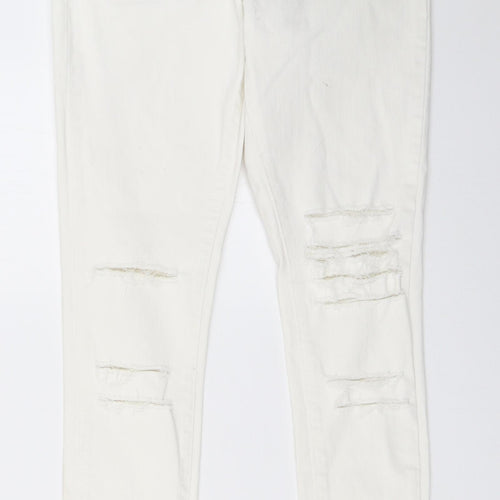 Primark Womens White   Skinny Jeans Size 10 L28 in