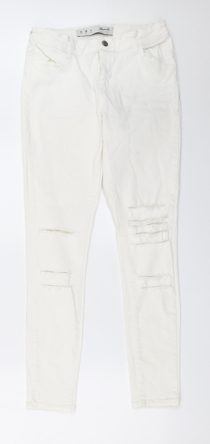 Primark Womens White   Skinny Jeans Size 10 L28 in