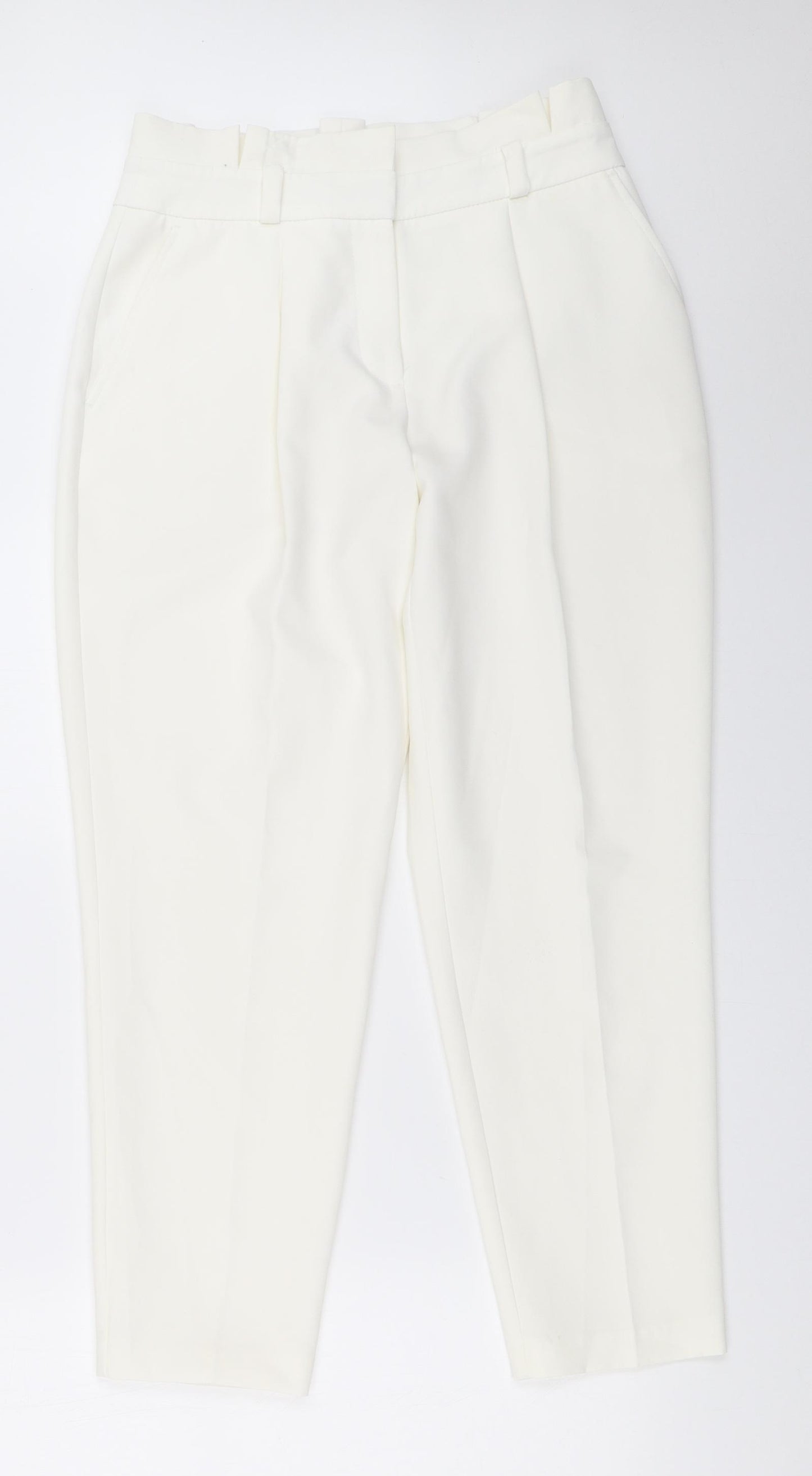 New Look Womens White   Capri Trousers Size 8 L27 in