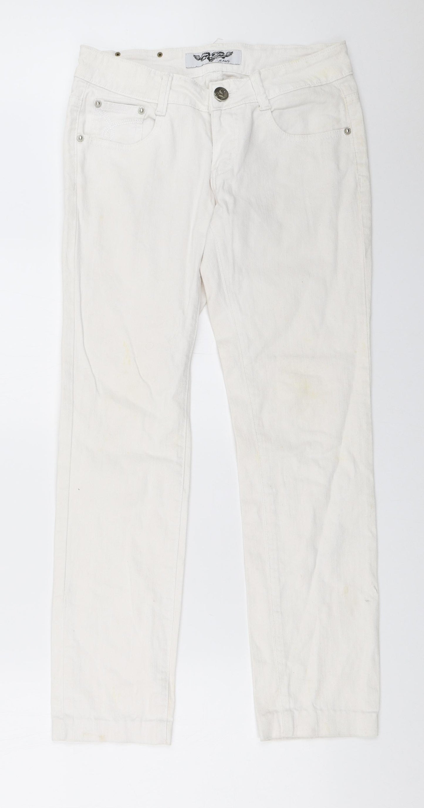Revers Womens White   Straight Jeans Size 38 L28 in
