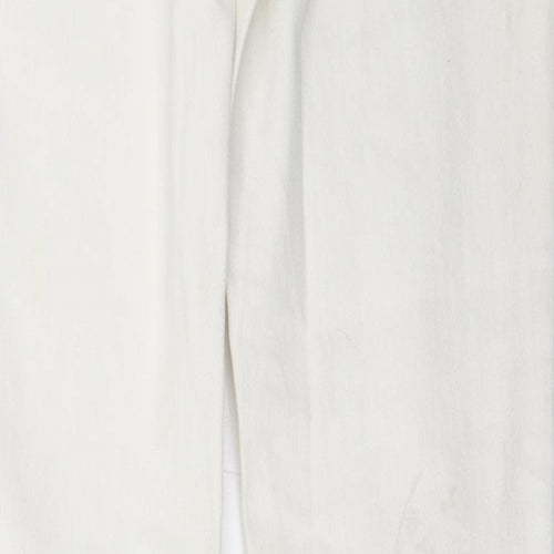 Fit Squin Womens White   Straight Jeans Size 30 in L33 in