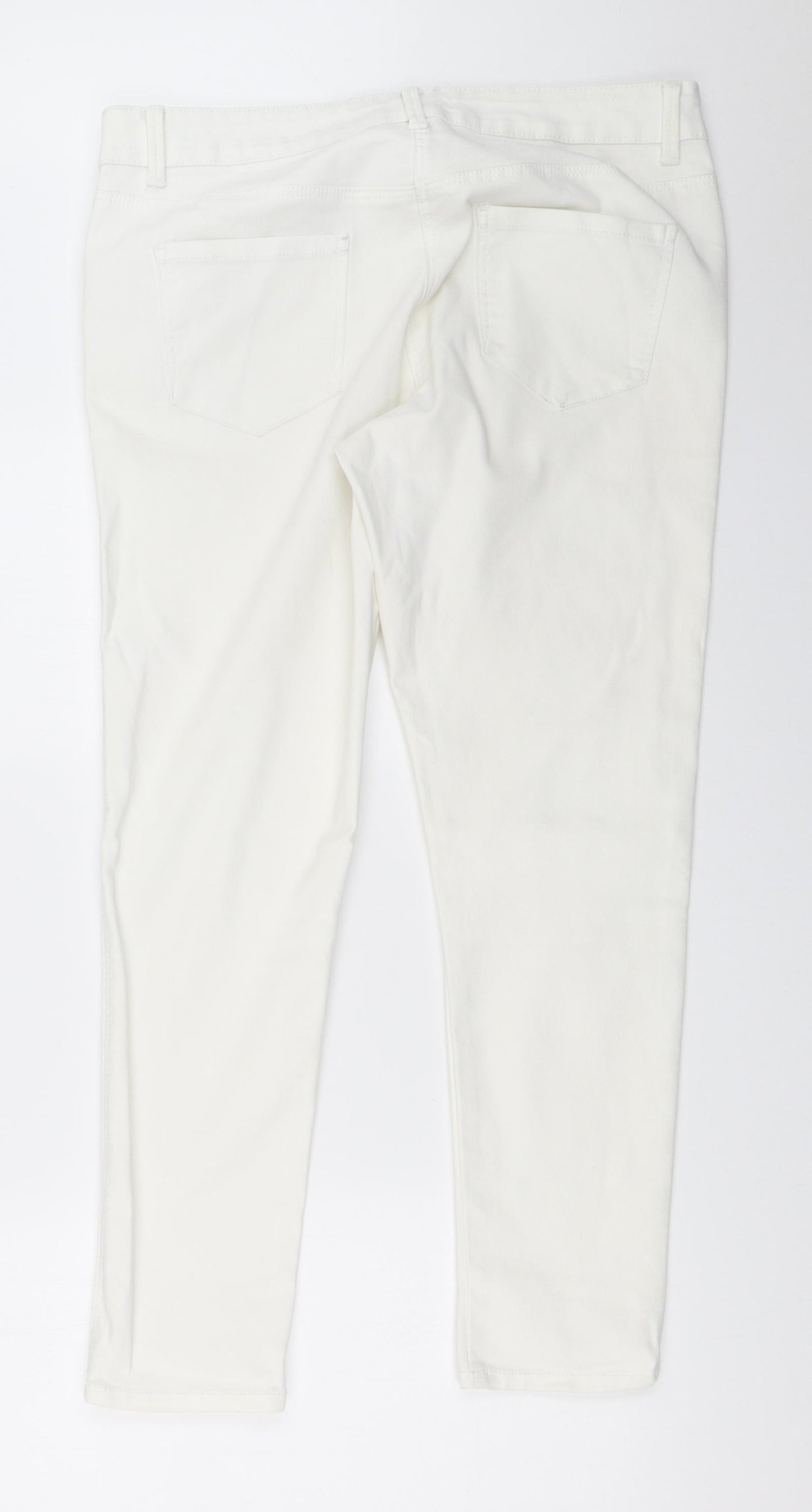 George Womens Ivory   Skinny Jeans Size 14 L27 in