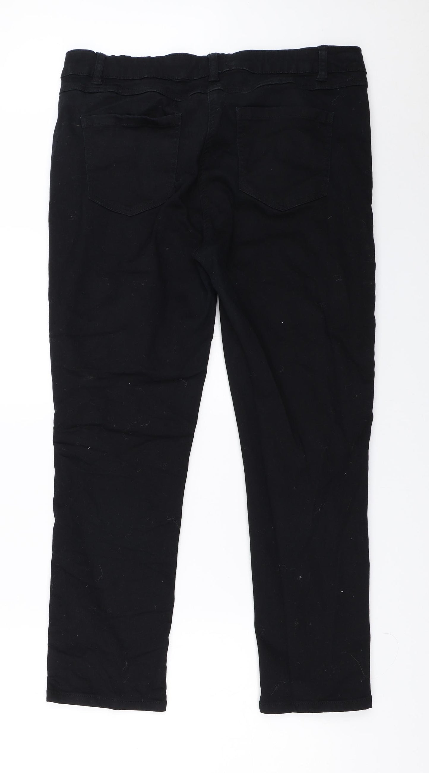 M&Co Womens Black   Straight Jeans Size 18 L26 in