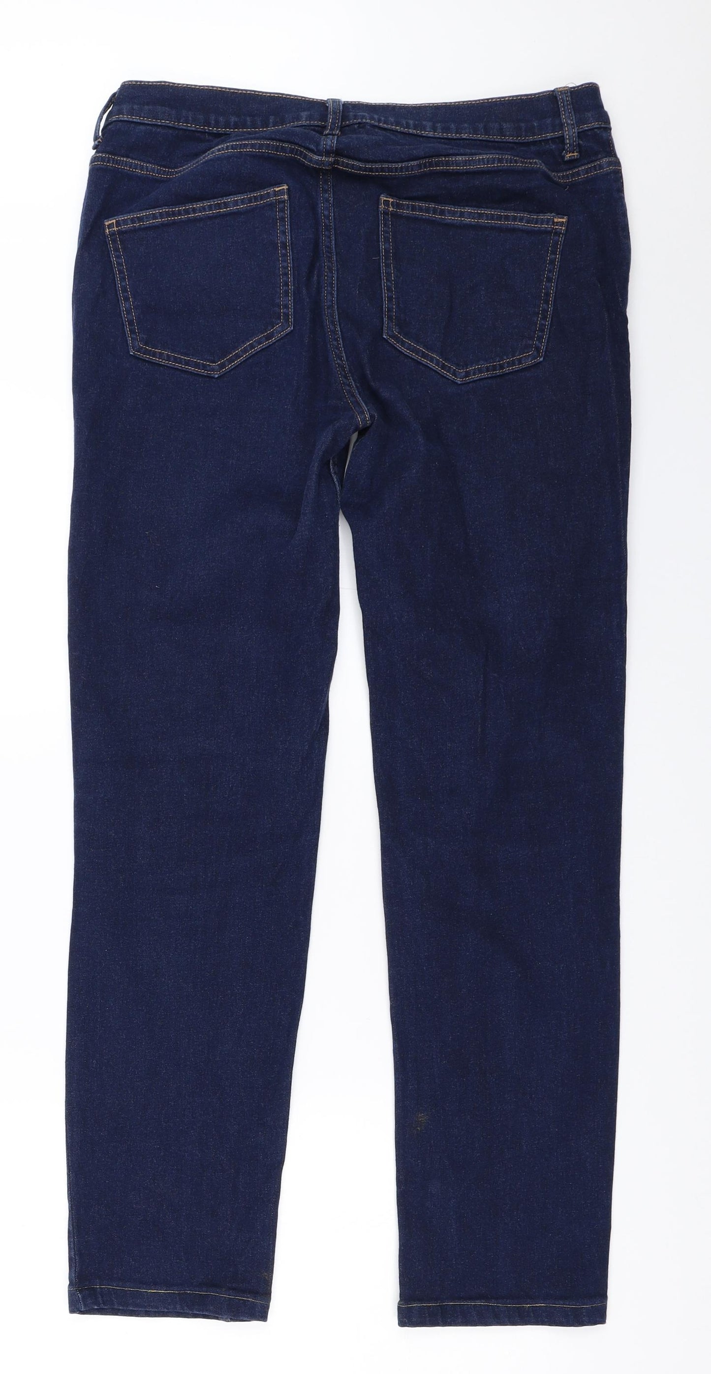 Marks and Spencer Womens Blue   Straight Jeans Size 12 L28 in