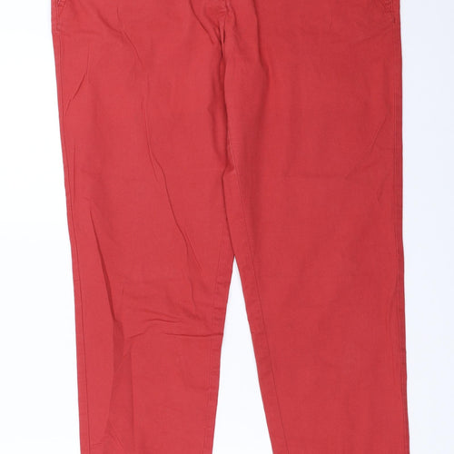Nutmeg Womens Red   Chino Trousers Size 10 L27 in