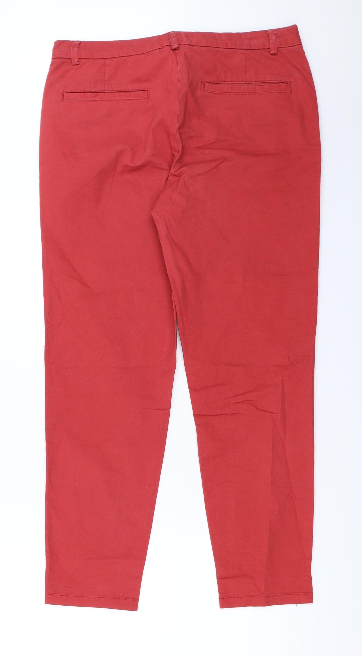 Nutmeg Womens Red   Chino Trousers Size 10 L27 in