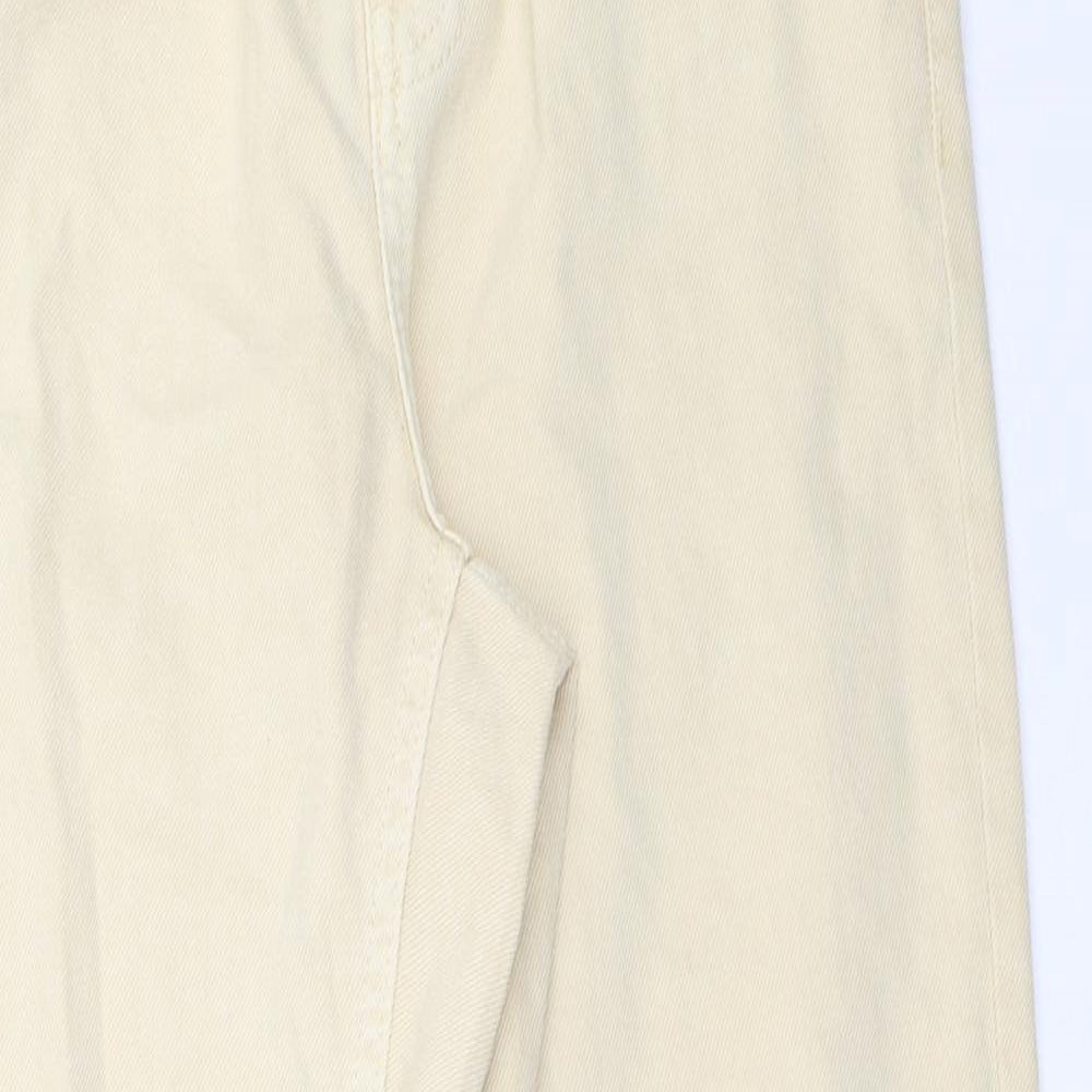 Bershka Womens Ivory   Mom Jeans Size 34 L25.5 in