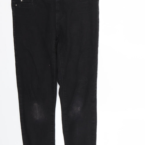 Denim & Co. Womens Black   Jegging Jeans Size 10 L27 in