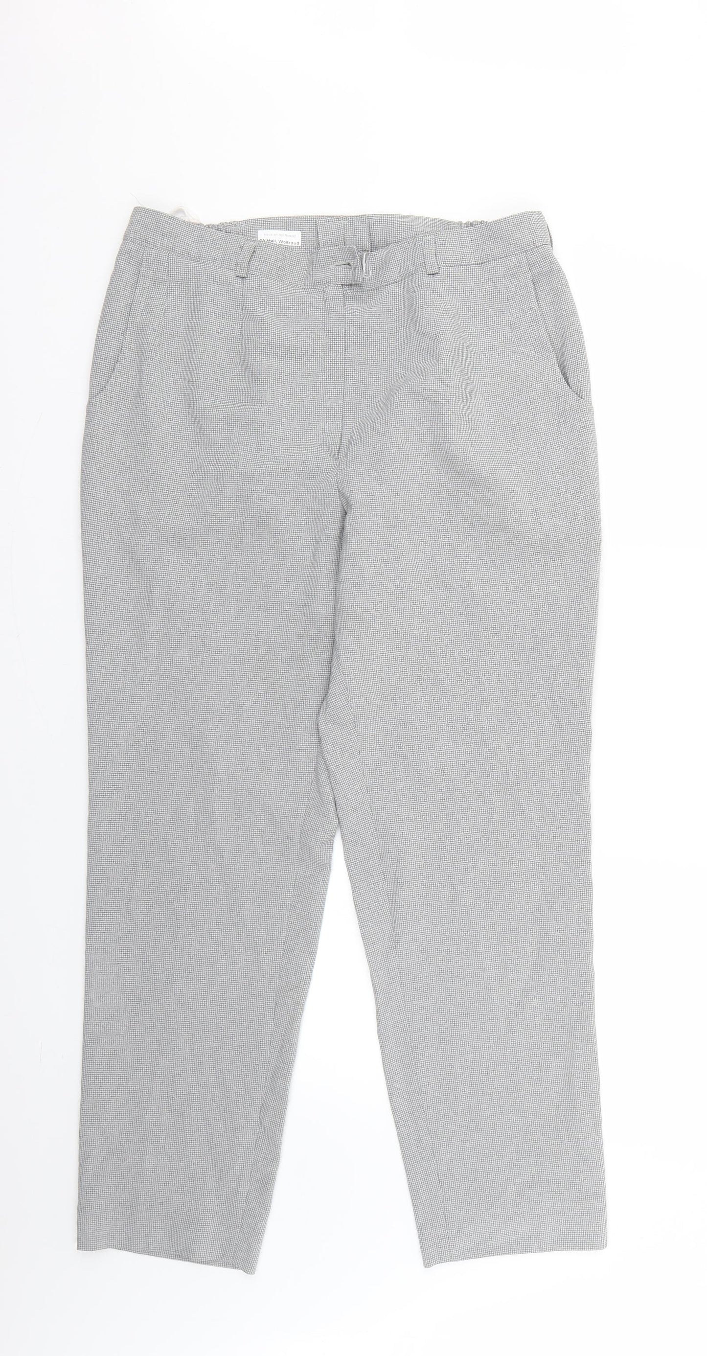 Preworn Mens Grey Check  Trousers   L26 in