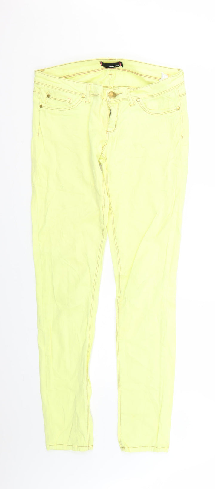TALLY WEiJL Womens Yellow   Skinny Jeans Size 10 L29 in