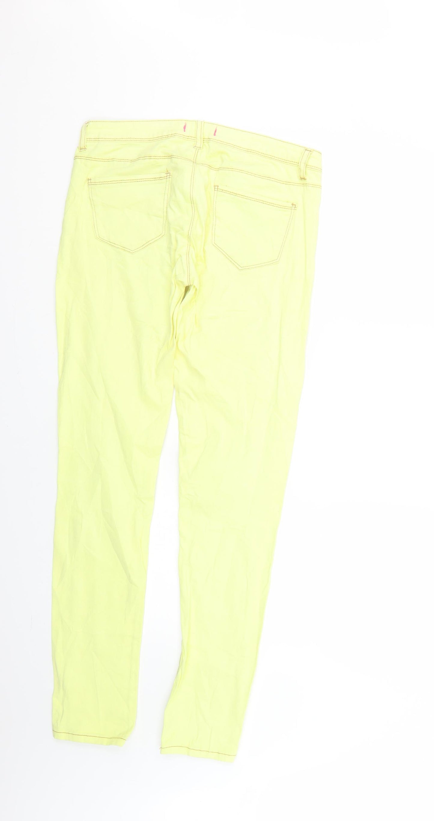 TALLY WEiJL Womens Yellow   Skinny Jeans Size 10 L29 in