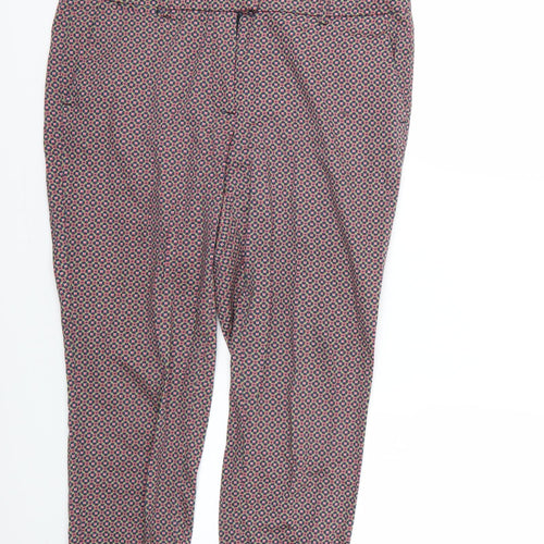 redoute Womens Multicoloured Geometric  Trousers  Size 14 L23 in