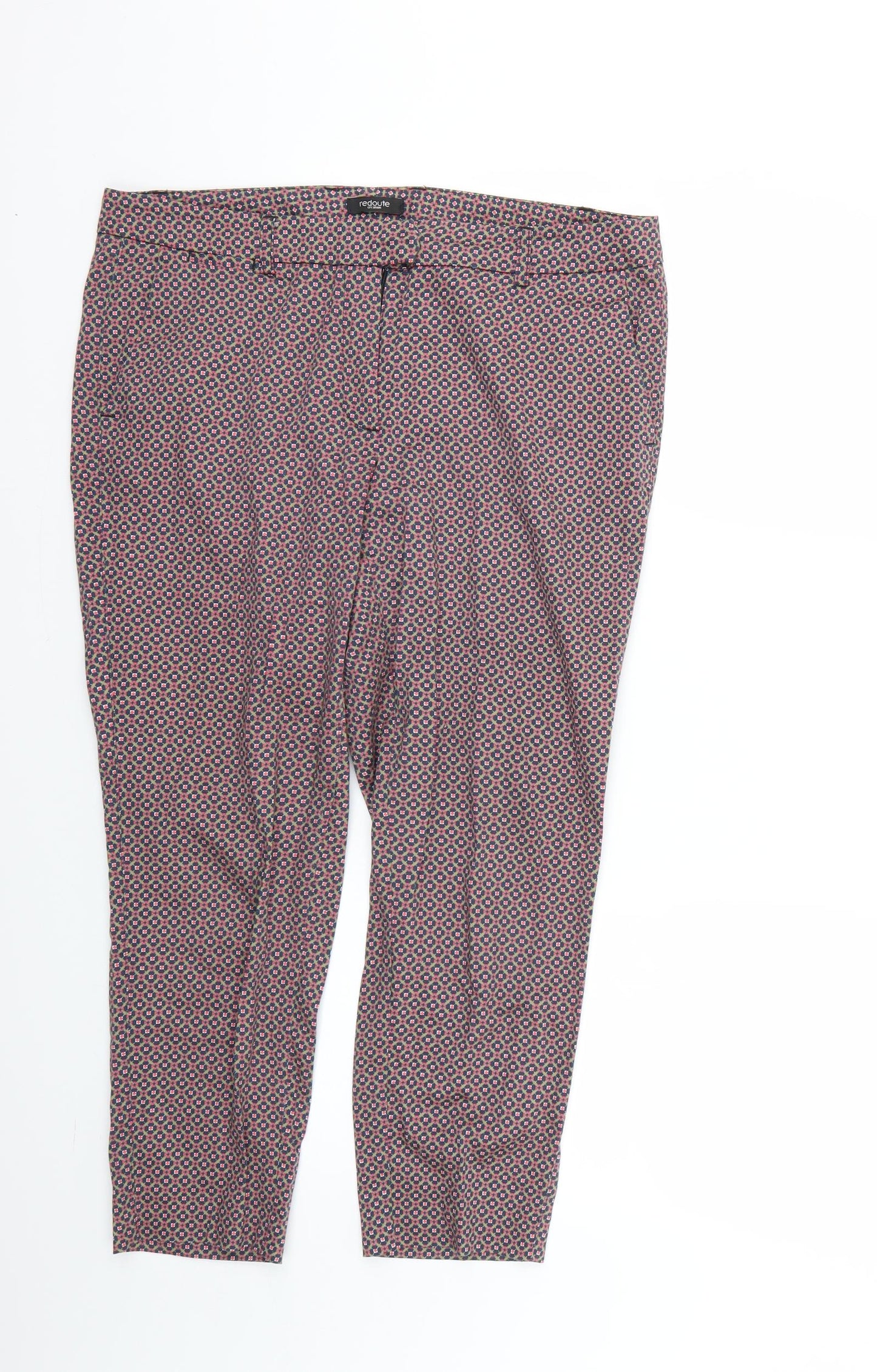 redoute Womens Multicoloured Geometric  Trousers  Size 14 L23 in