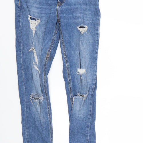 Denim & Co. Womens Blue   Straight Jeans Size 8 L27 in