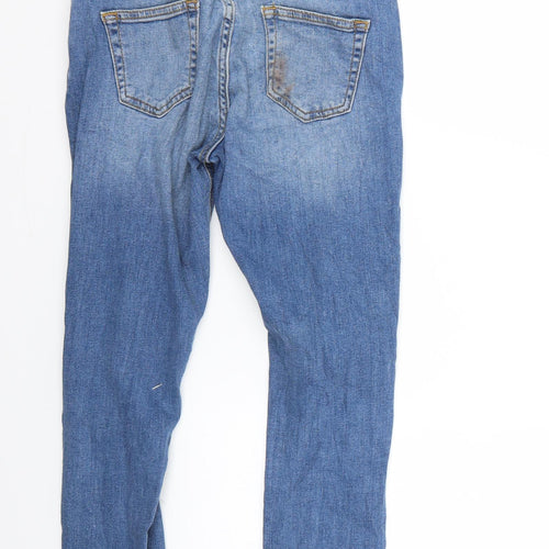 Denim & Co. Womens Blue   Straight Jeans Size 8 L27 in
