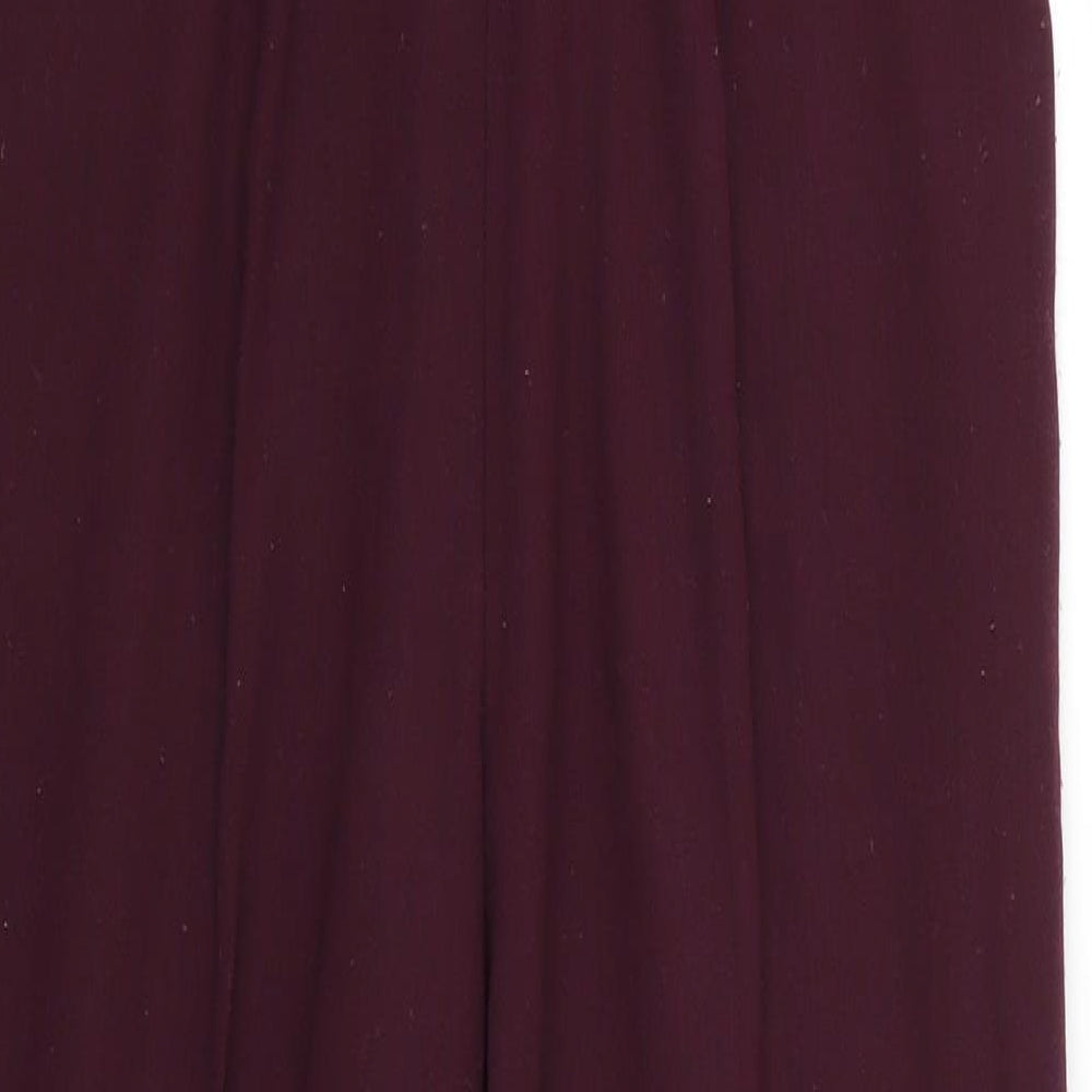 Topshop Womens Purple   Trousers  Size 12 L27 in