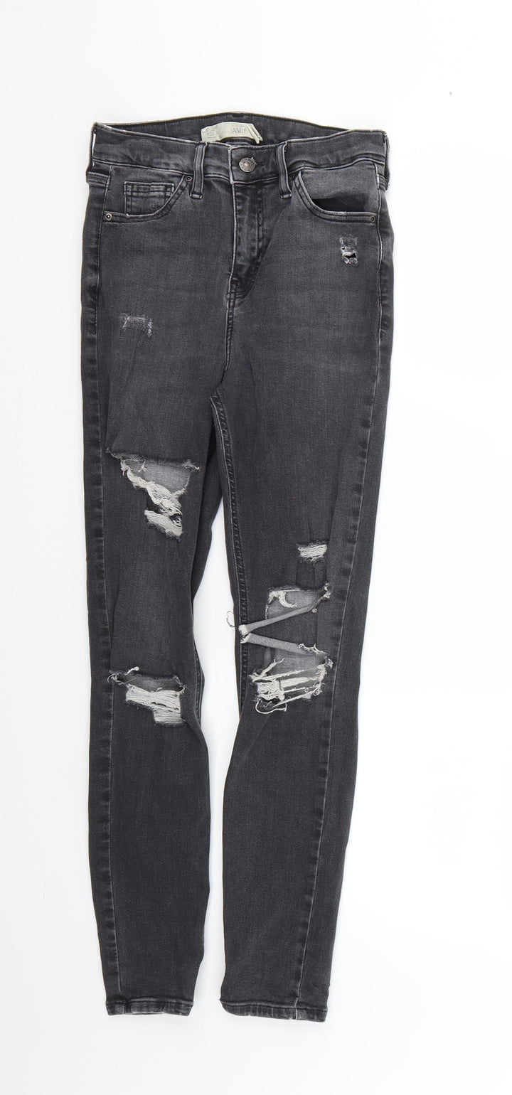 Topshop Mens Black Skinny Jeans Size 26 L24 in