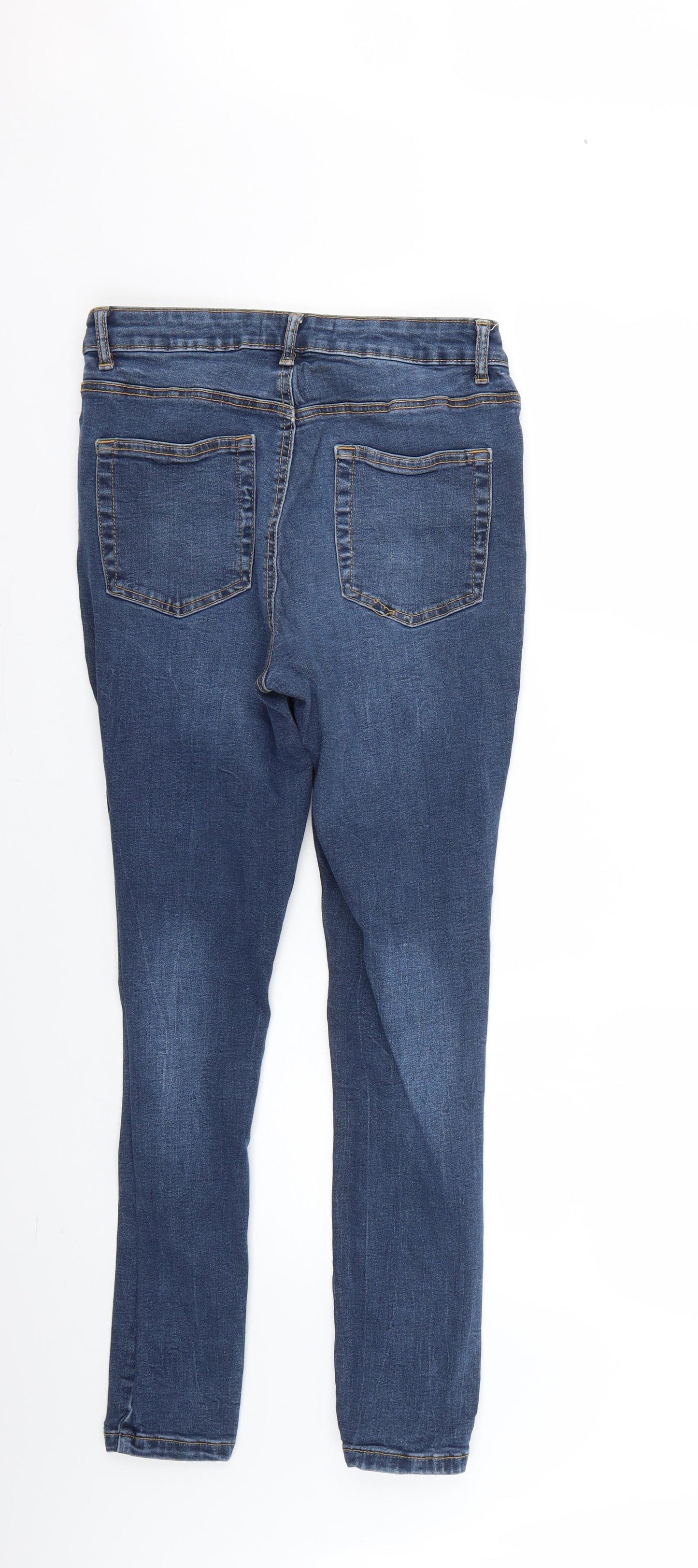 Denim & Co. Womens Blue   Skinny Jeans Size 12 L26 in