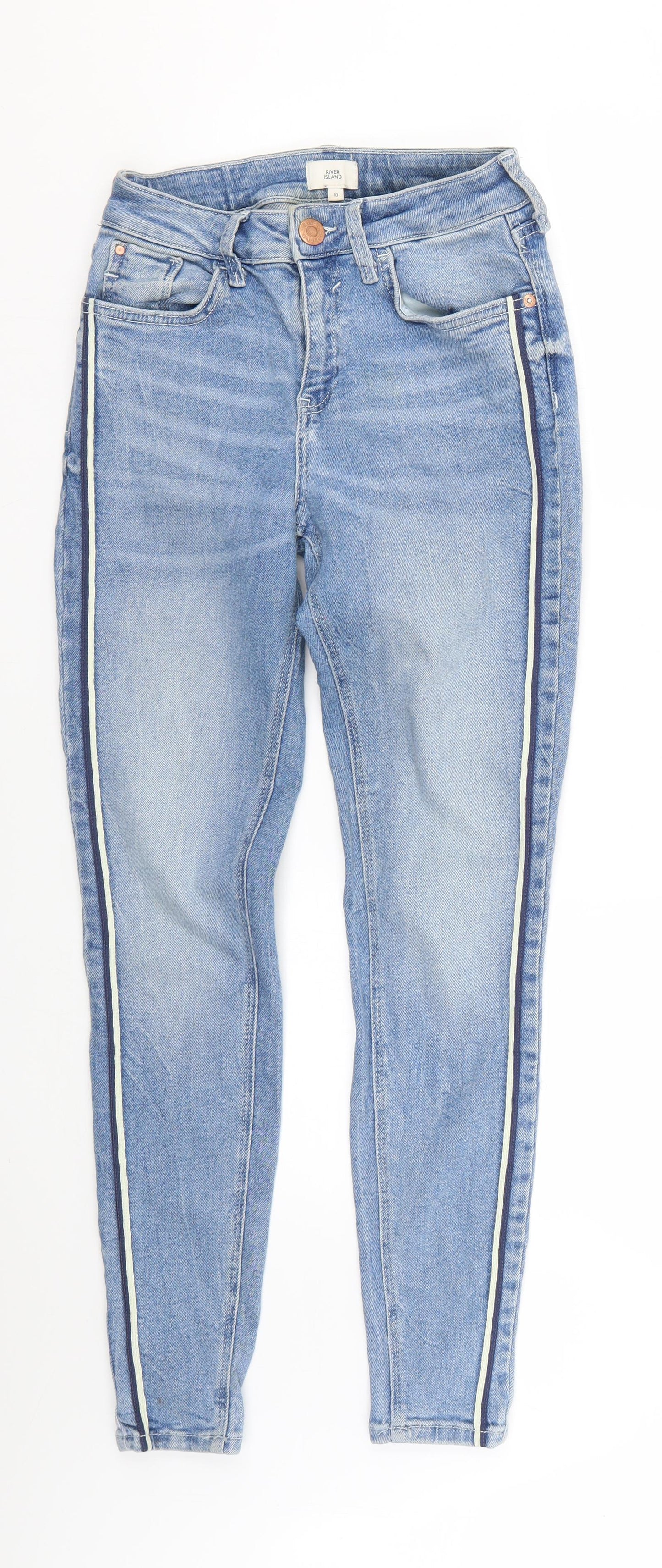 River Island Womens Blue   Skinny Jeans Size 10 L26 in