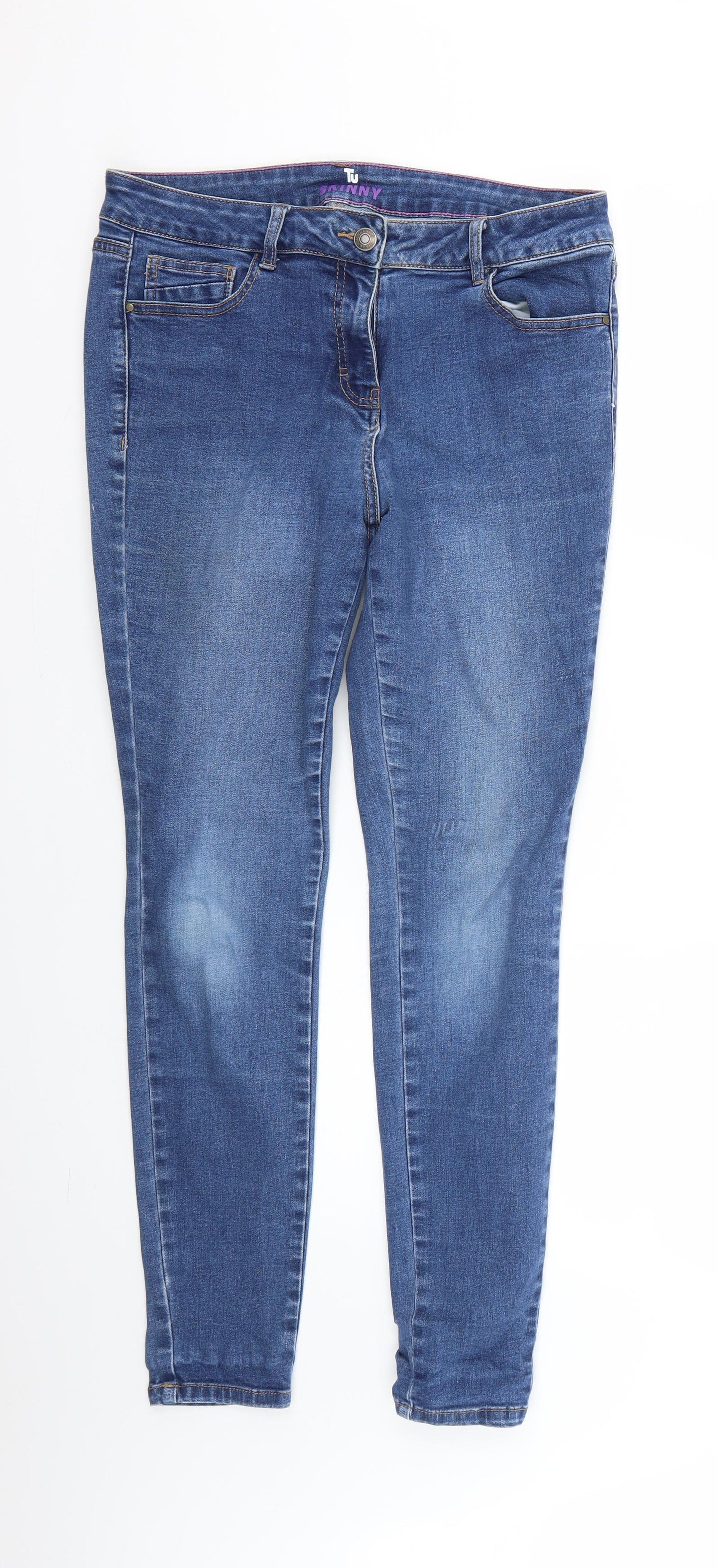 TU Womens Blue   Skinny Jeans Size 12 L27 in