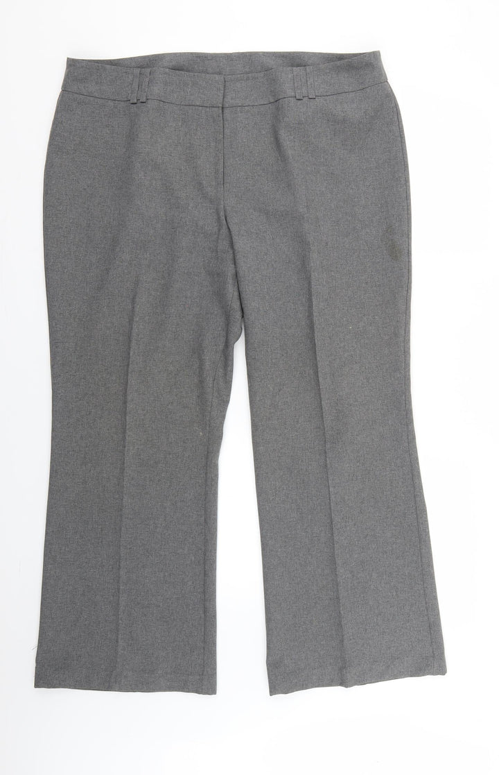 F&F Womens Grey Trousers Size 18 L25 in
