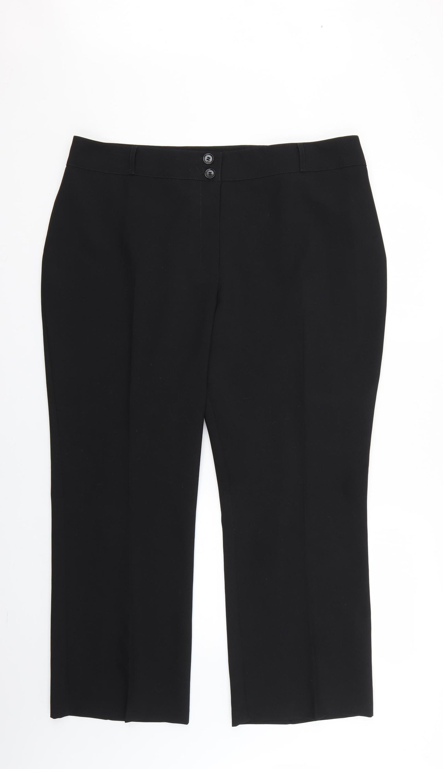 Papaya Womens Black   Trousers  Size 18 L24 in