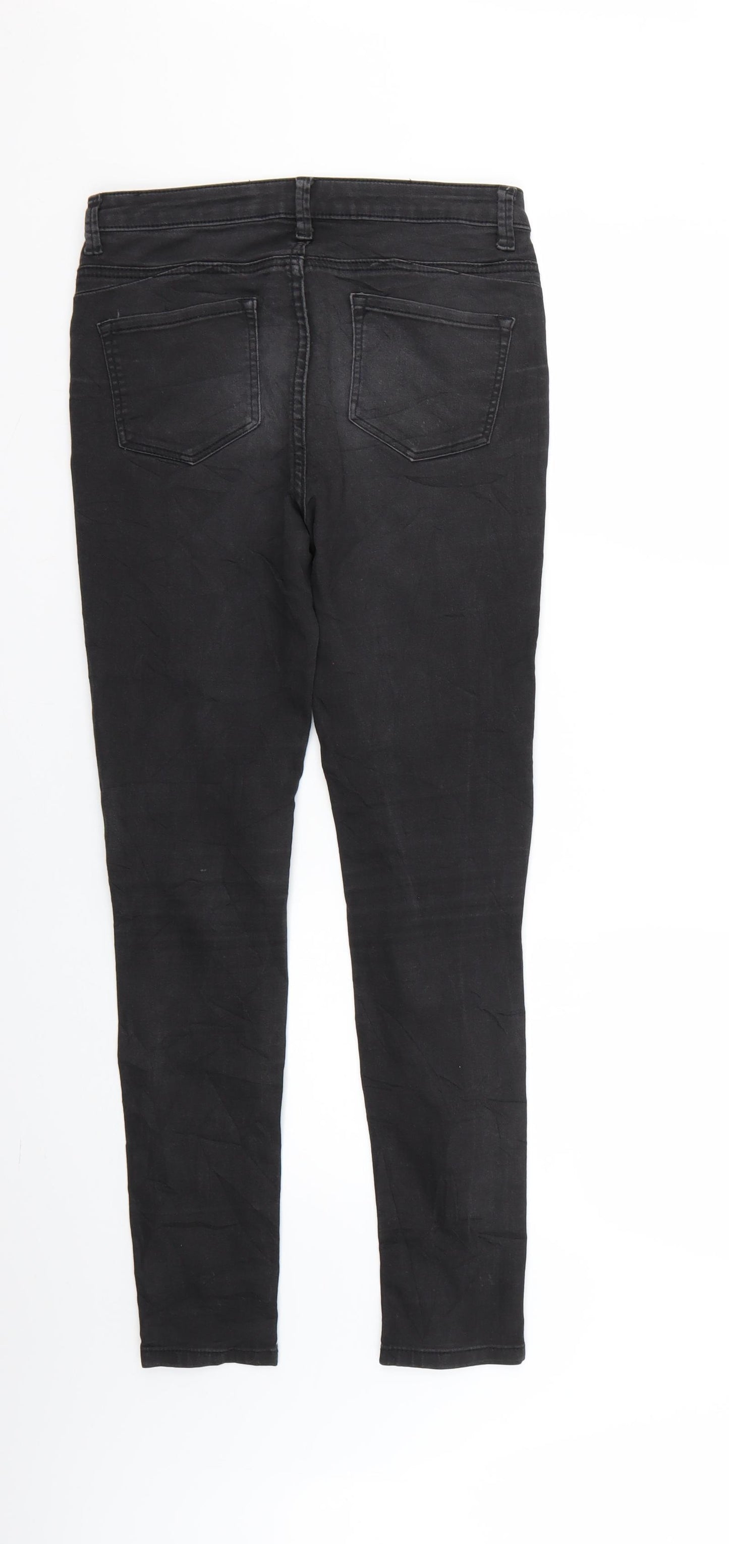 Denim & Co. Womens Black   Skinny Jeans Size 10 L27 in