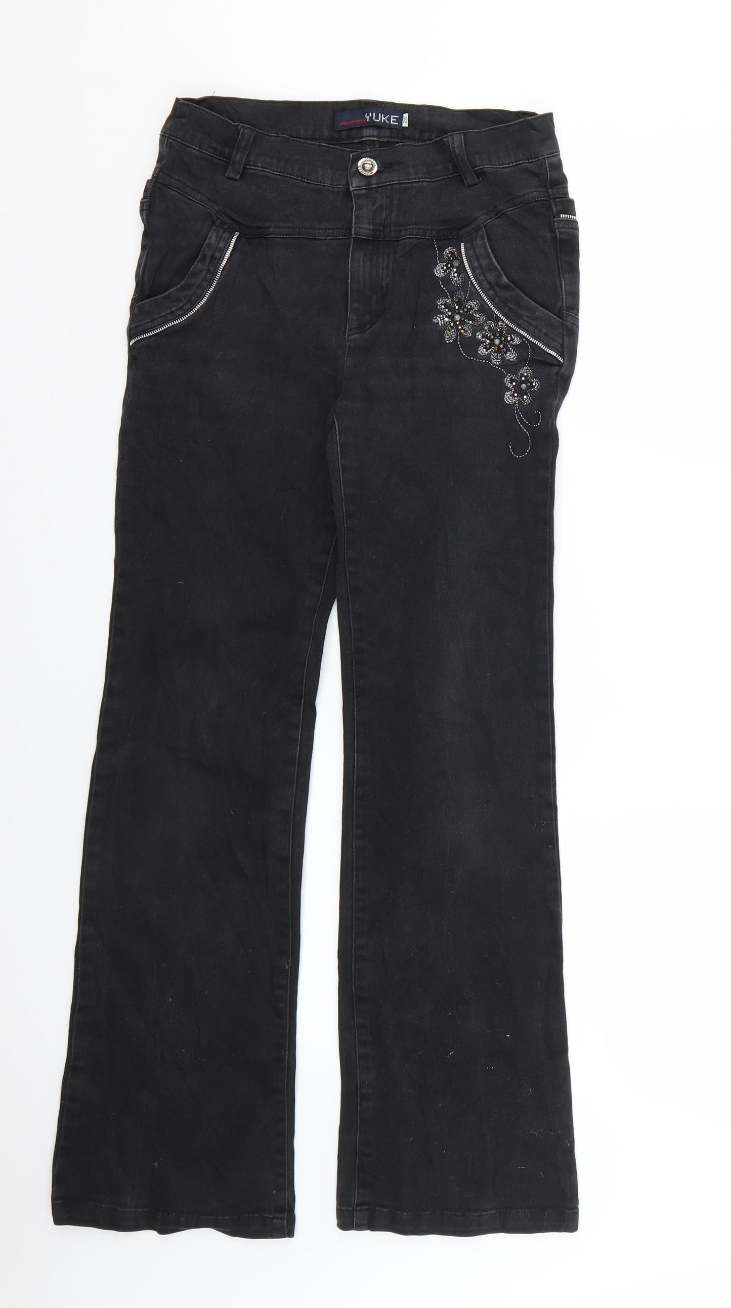 yuke Mens Black   Skinny Jeans Size 26 L28 in