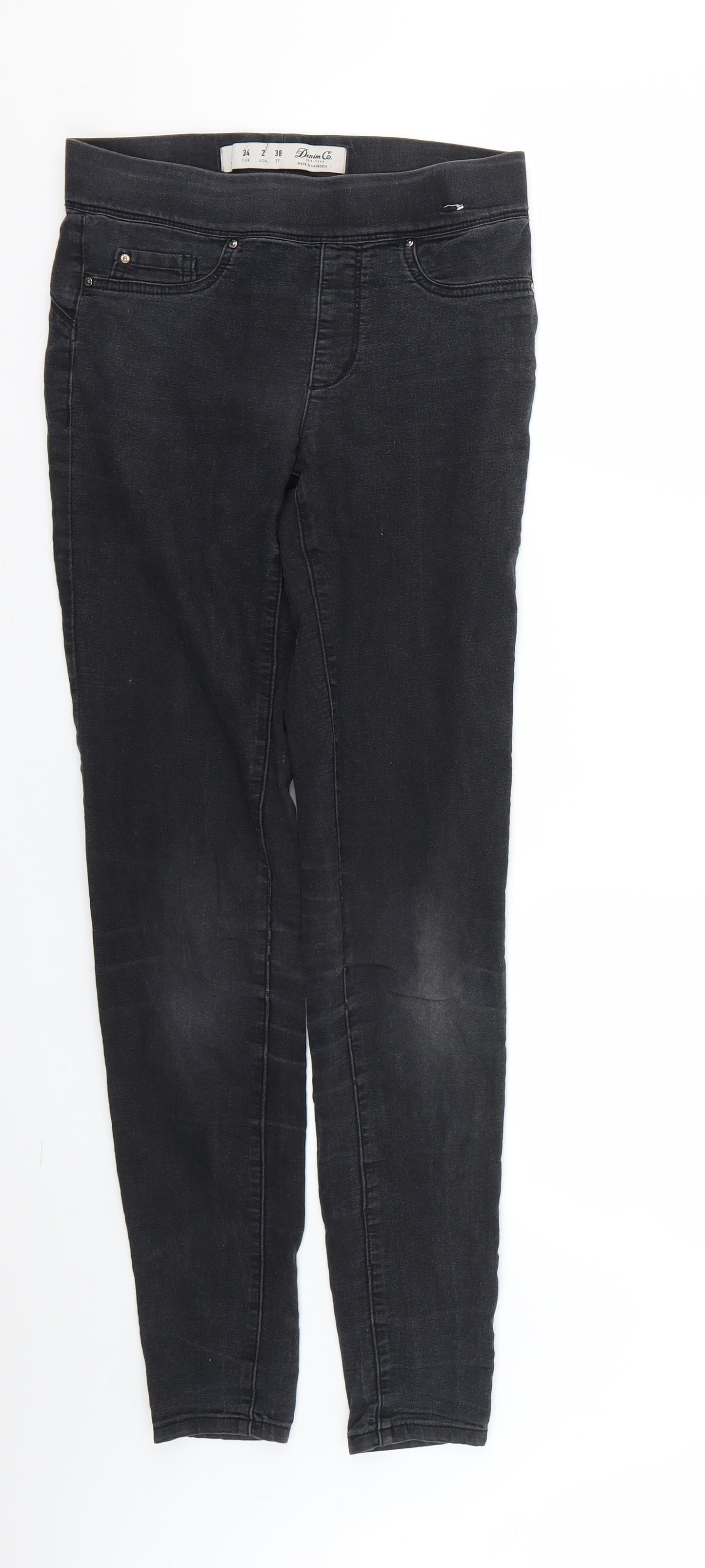 Denim & Co. Womens Black   Skinny Jeans Size 6 L26 in
