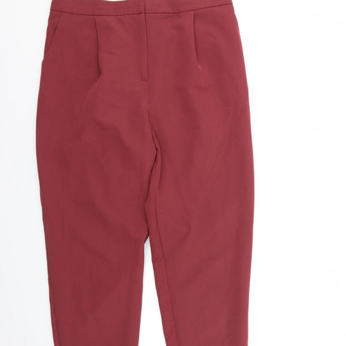 New Look Womens Red   Trousers  Size 12 L25 in