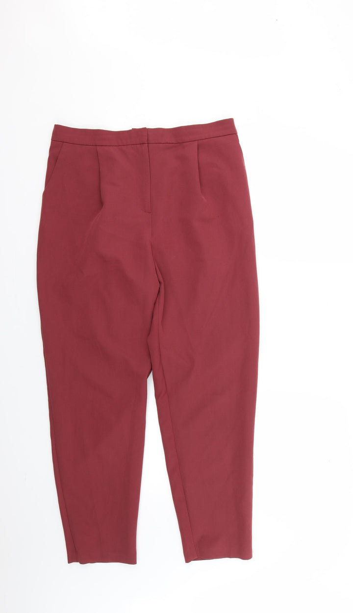 New Look Womens Red   Trousers  Size 12 L25 in