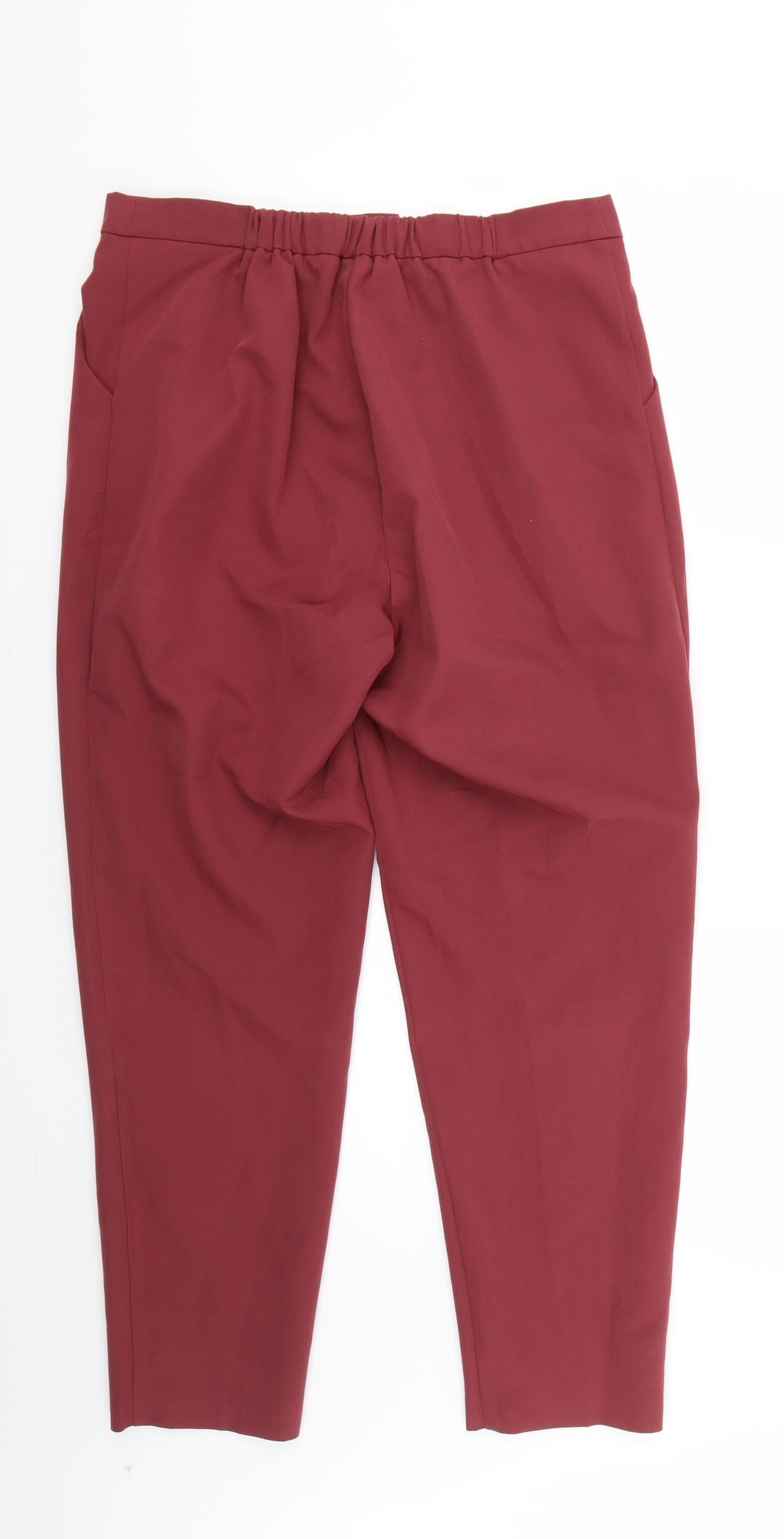 New Look Womens Red   Trousers  Size 12 L25 in