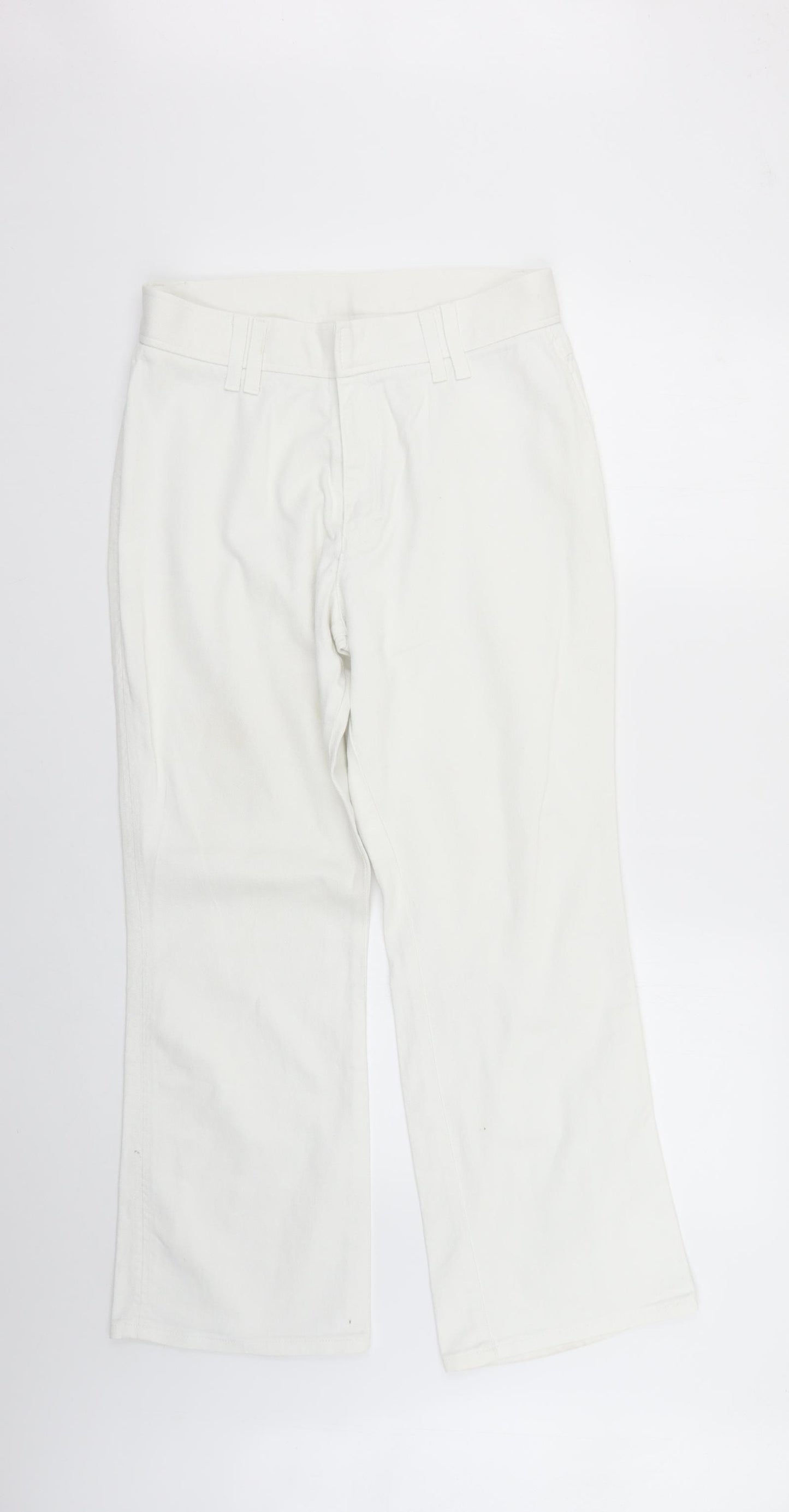 Marks and Spencer Womens White   Straight Jeans Size 14 L26 in