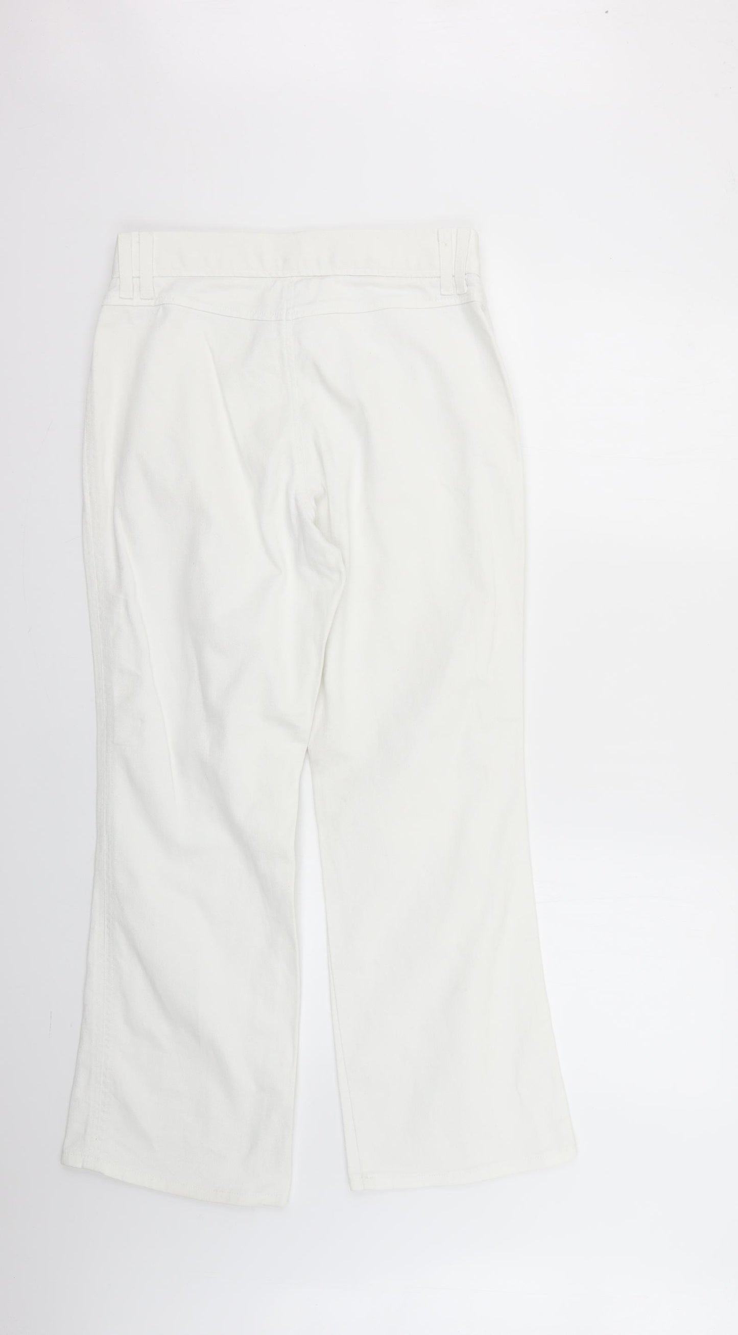 Marks and Spencer Womens White   Straight Jeans Size 14 L26 in