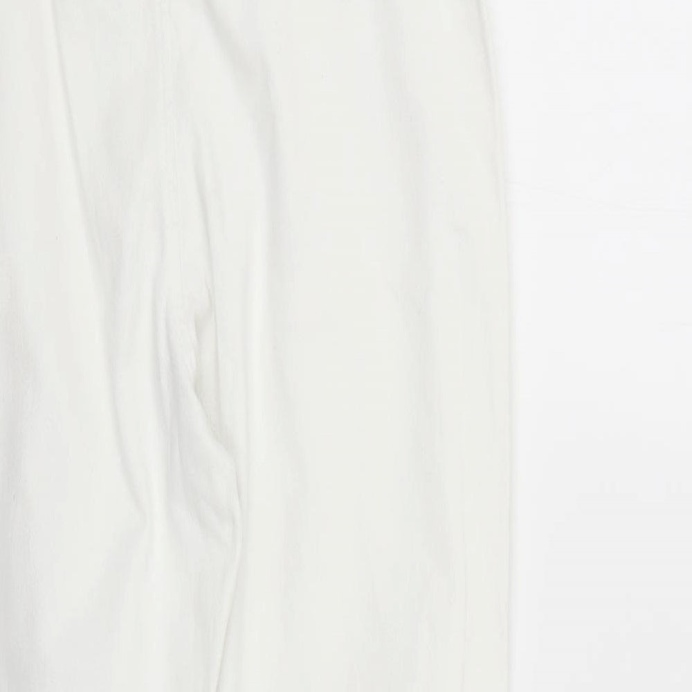 Marks and Spencer Womens White   Straight Jeans Size 14 L26 in