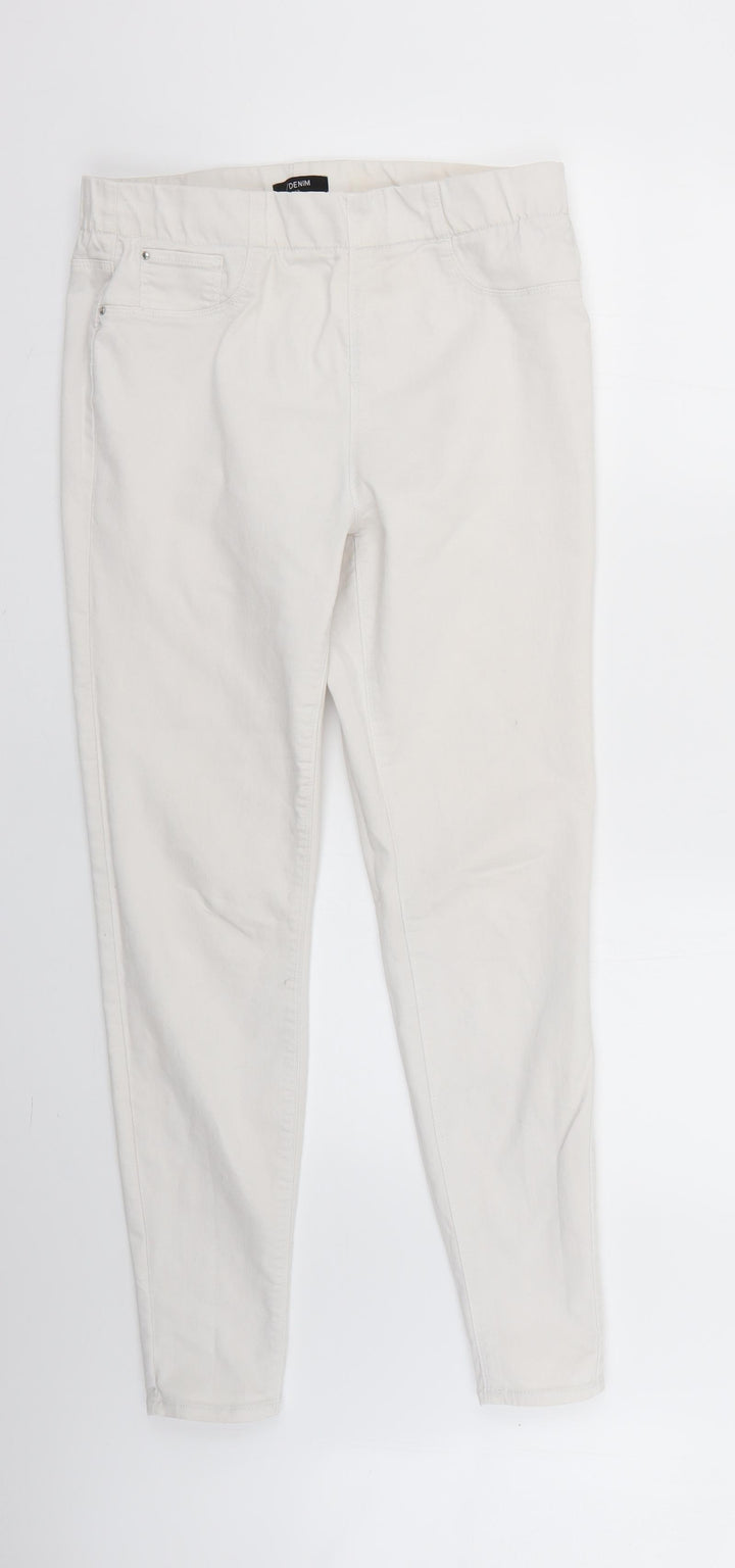 Denim Womens White   Skinny Jeans Size 12 L28 in
