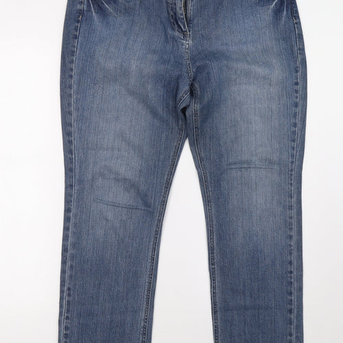 Matalan Womens Blue  Denim Straight Jeans Size 14 L31 in