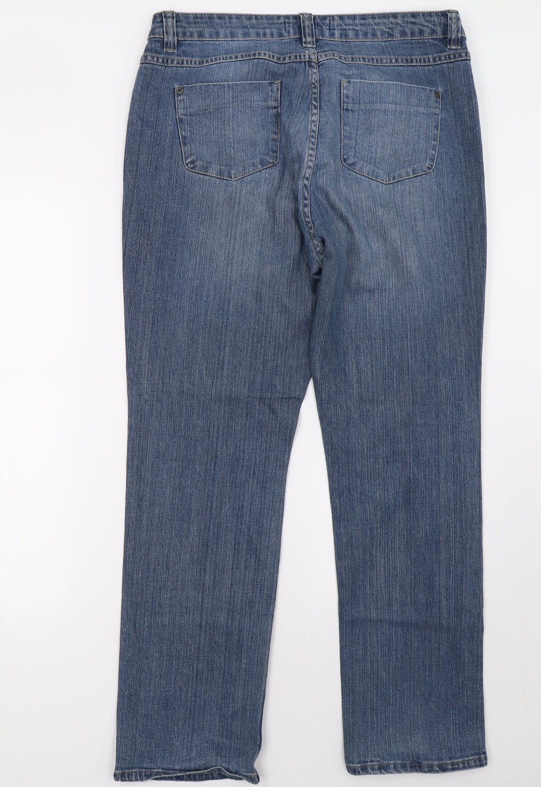Matalan Womens Blue  Denim Straight Jeans Size 14 L31 in