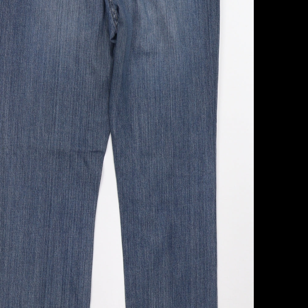 Matalan Womens Blue  Denim Straight Jeans Size 14 L31 in