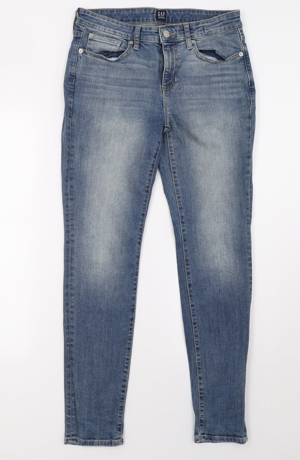 Gap Womens Blue  Denim Straight Jeans Size 28 L28 in