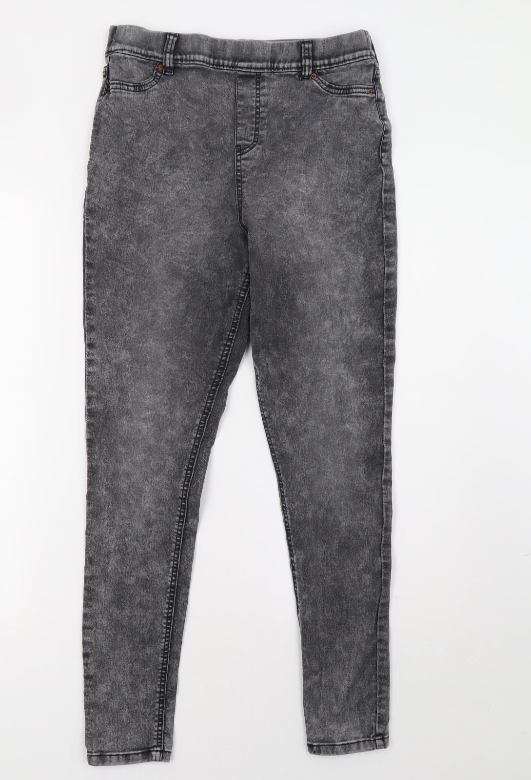 F&F Womens Grey  Denim Jegging Trousers Size 14 L30 in