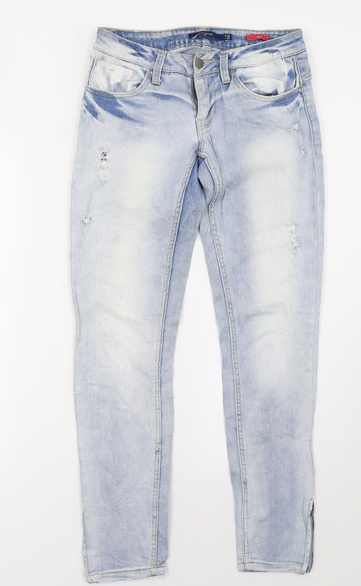 RESERVED Womens Blue Denim Straight Jeans Size 26 L32 in