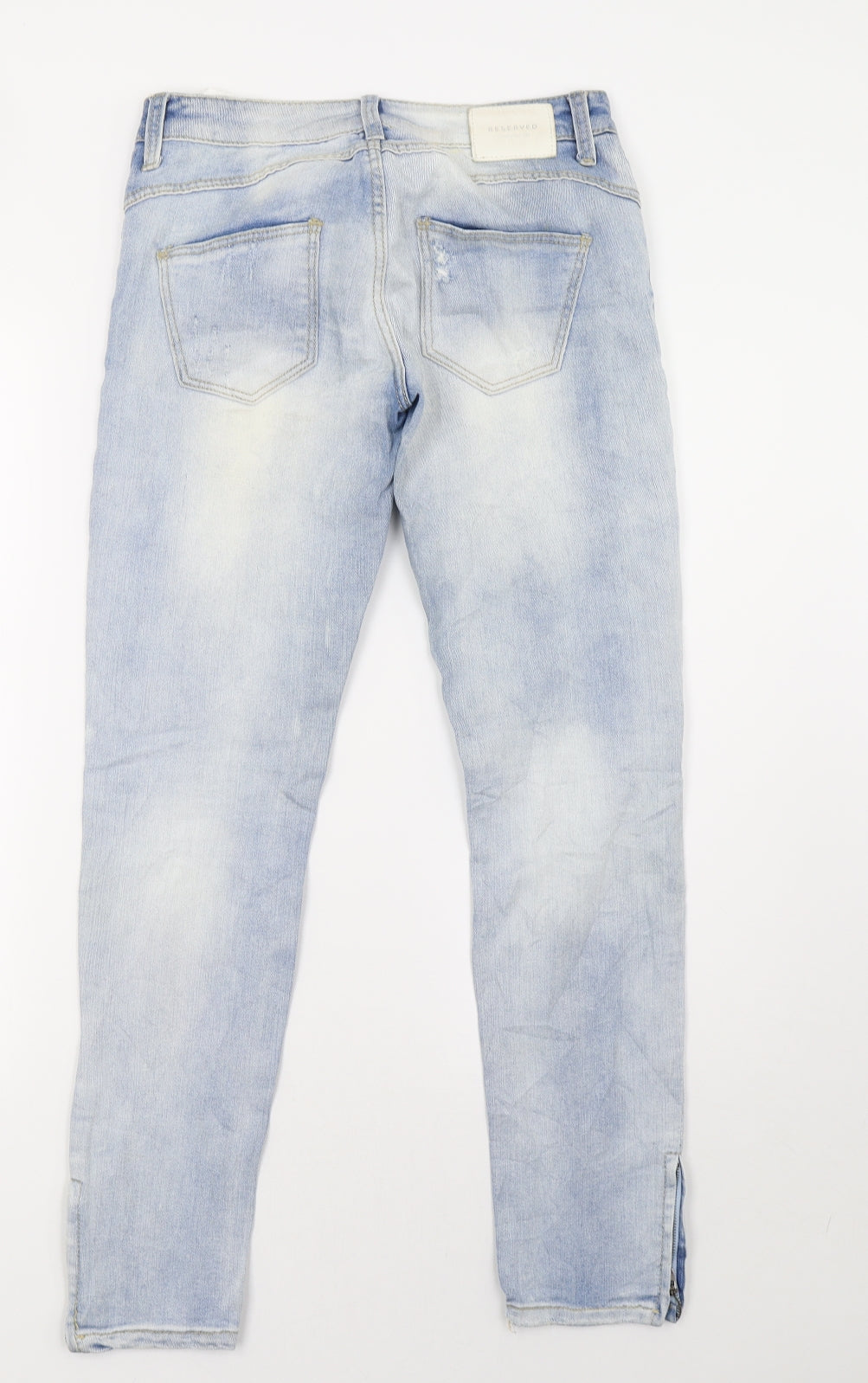 RESERVED Womens Blue  Denim Straight Jeans Size 26 L32 in