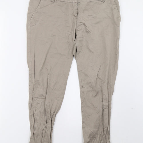 VERO MODA Womens Beige   Trousers  Size 12 L28 in
