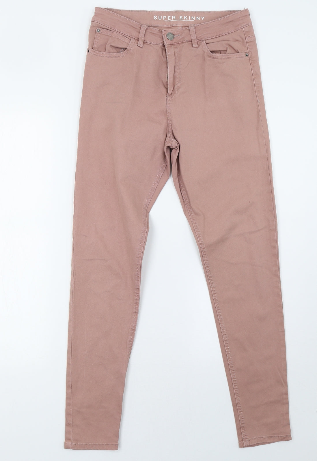 Marks and Spencer Womens Pink  Denim Straight Jeans Size 10 L30 in