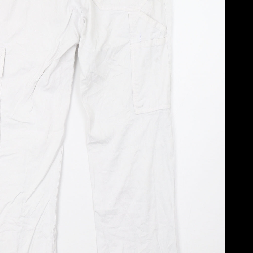 WORKER Mens White  Denim Straight Jeans Size 32 L30 in