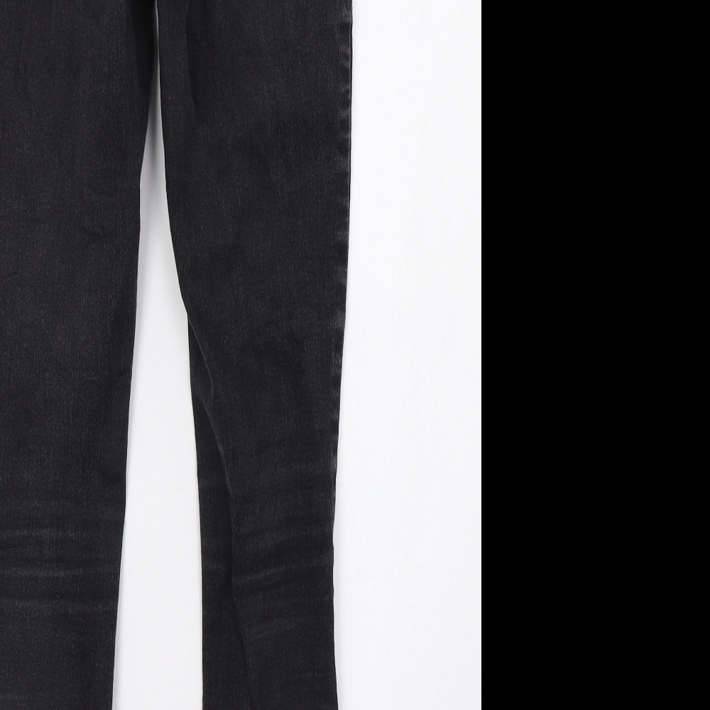 Topshop Womens Black  Denim Skinny Jeans Size 28 L28 in