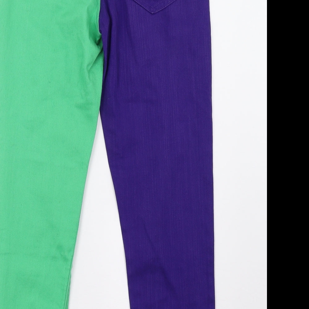 Dorothy Perkins Womens Purple  Denim Straight Jeans Size 10 L27 in